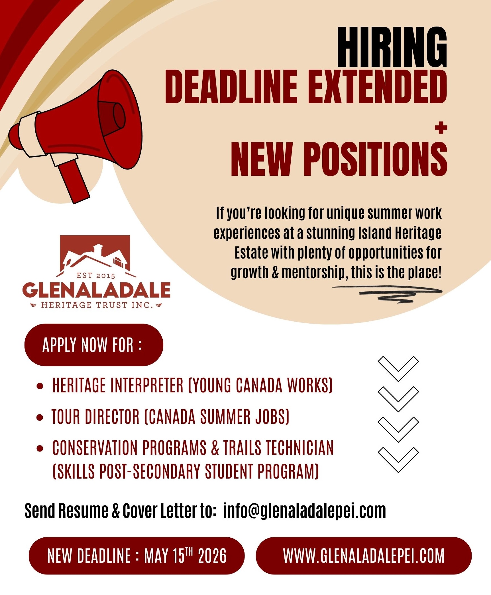 Hiring Deadline Extended