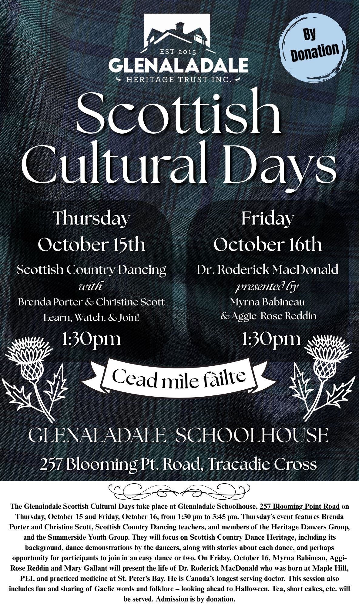 Scottish Cultural Days with Text 2026 Poster (11.249 x 19 in)